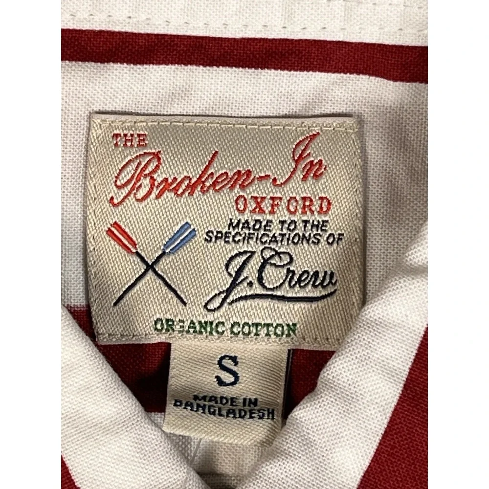 J Crew The Broken In Oxford ButtonShirt Small L/S Multi StripedOrganic Cotton - Picture 2 of 9